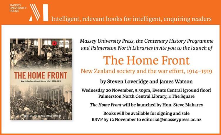 Book Launch: “The Home Front” – NZSappers